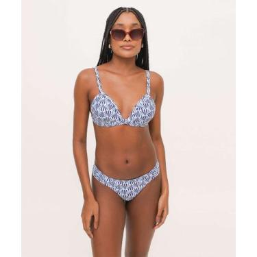 Imagem de Calcinha Biquíni Estampada Marisa-25053, Azul, GG