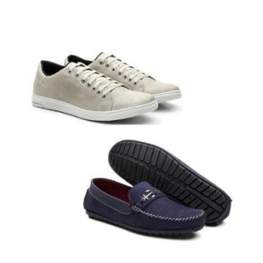 Imagem de Kit Sapatênis + Mocassim Drive Masculino Conforto Dia a Dia-Masculino
