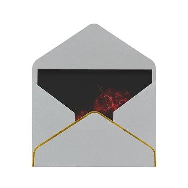 Imagem de SKKNT Explosion Burst Cartões comemorativos vermelhos e pretos para todas as ocasiões, convites de festa de aniversário de casamento, 12,7 x 15,2 cm