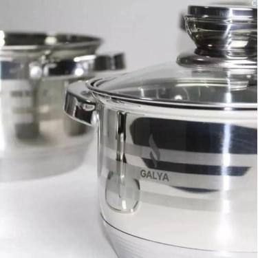 Imagem de Jogo De Panelas Francesas de Aço Cirurgico Inox 12 Peças Galya