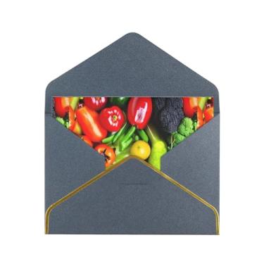 Imagem de SKKNT Cartões de felicitações com estampa de frutas frescas para todas as ocasiões, convites de festa de aniversário de casamento, 12,7 x 15,2 cm