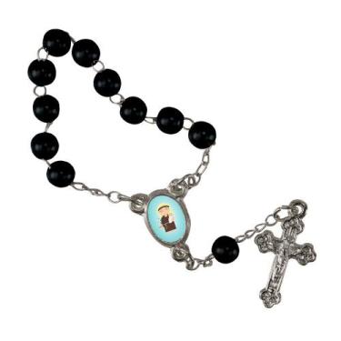 Imagem de Mini Terço de Santo Antônio Infantil - SJO, Preto