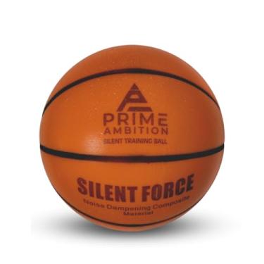Imagem de PRIME AMBITION Silent Force (tamanho 7) laranja – basquete interno sem compressão para drible silencioso – bola de cesta de espuma de poliuretano para treinamento interno sem ar ranhurada – pronta