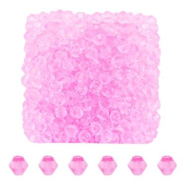 Imagem de Mandala Crafts Contas de cristal bicone rosa de 6 mm – 500 contas de vidro facetadas para fabricação de joias, suprimentos de contas, artesanato DIY, pulseiras, colares, brincos e contas