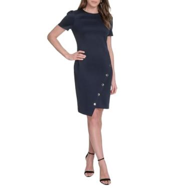 Imagem de Tommy Hilfiger Vestido feminino, capitão do céu/cinza porto, 38