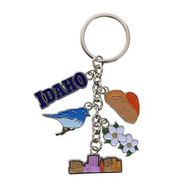 Imagem de CityDreamShop Chaveiro de plástico multicolorido com pingente do Estado de Idaho 5