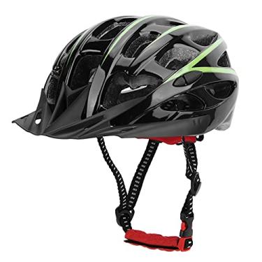 Imagem de KIMISS Capacete de Bicicleta Ultraleve Ajustável para Homens e Mulheres – Capacete de Ciclismo Seguro e Elegante Com 28 Orifícios de Ventilação e Proteção de Espuma EPS (Preto Verde)
