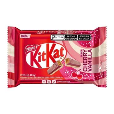 Imagem de Chocolate Kitkat Nestlé 4F Cereja 41,5g - Embalagem com 24 Unidades