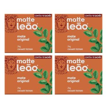 Imagem de Chá Leão Ervas 4 Caixas 60 Sachês - Embalados Individualmente (Matte)