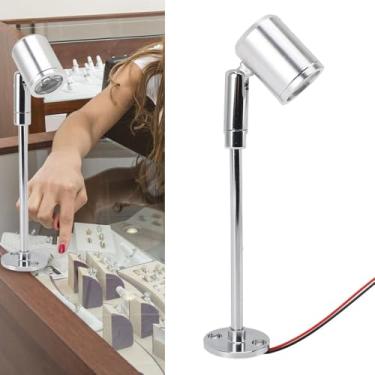 Imagem de Refletor de joias de LED ajustável, mini luz de armário regulável com fonte de luz branca, para armário de exibição interna, penteadeira, restaurante