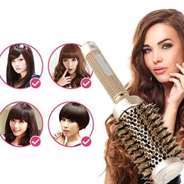 Imagem de Yinhing Pente de Ondulação, Escova de Cabelo Iônica de Cerâmica Nano Térmica Com Resfriamento de Aquecimento Rápido para Modelar Volume de Sopro, Cabo Ergonômico, Cerdas Antiestáticas (Dourado5)