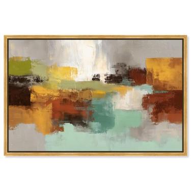 Imagem de Impressão em tela minimalista Tones I arte de parede abstrata por Art Remedy, moldura dourada, 61 x 40 cm