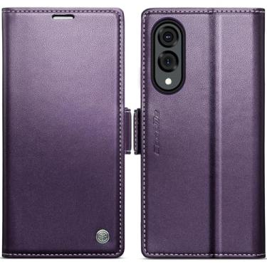 Imagem de WJXEXRS Capa carteira para Samsung Galaxy S25 Edge, elegante capa flip de couro PU com [bloqueio RFID] [suporte para cartão] [função de suporte] capa à prova de choque para Samsung Galaxy S25 Edge 6,7
