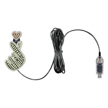 Imagem de Luz Coração para,Decorativo de Ambiente Dinâmico Plug-in - Decoração Automóvel | Para Para-brisas Janelas Portas de e Caminhão, Presente para Noite dos Namorados e Condução