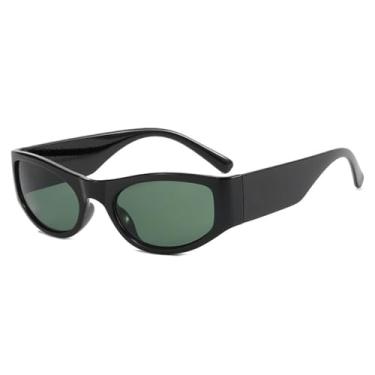 Imagem de Óculos de Sol Punk com Estampa de Leopardo e Pernas Largas, Unissex, Proteção UV400, Ideais para Esportes ao Ar Livre, Corrida e Ciclismo, nas Cores Preto e Verde.