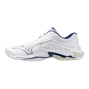 Imagem de Mizuno Tênis masculino Elite Wave Lightning Elite, Multicolorido (branco/azul marinho), 24.0 cm 2E