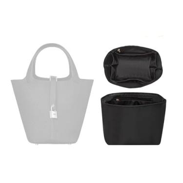 Imagem de Bolsa organizadora de nylon para bolsa de armazenamento para bolsa Hermes Picotin18/22 (preta, Picotin18)