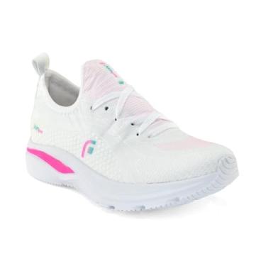 Imagem de Tênis Feminino Esportivo Slip On Jumper Academia Treino Confortável Leve Cano Baixo Sola Micro Expandido (Branco, BR, Adulto, Numérico, M, 38)