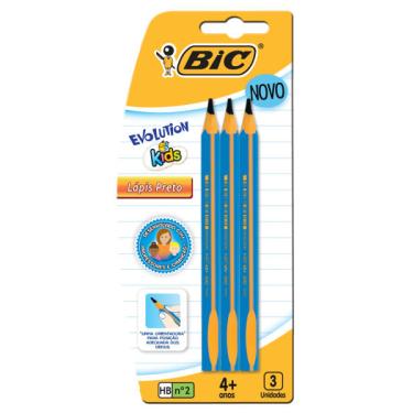 Imagem de Lápis Preto BIC Jumbo HB2 Evolution KIDS Triangular 3 Unidades