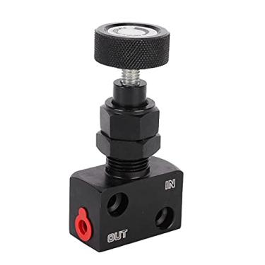 Imagem de KIMISS Válvula Proporcional de Freio Preto de Alumínio Ajustável Universal | Melhore o Controle de Polarização do Freio para Carros de Corrida, Drifting e Corridas de Pista