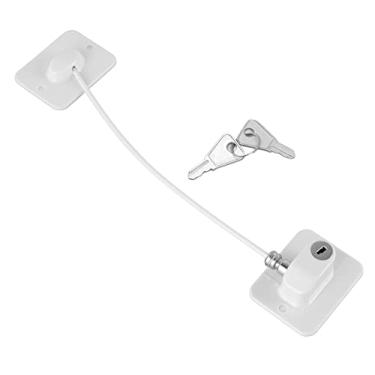 Imagem de aqxreight Bloqueio do Restritor de Cabo Desbloqueio de Chave de Bloqueio de Janela de SegurançA Infantil Restritor de Cabo para Geladeiras Portas Gavetas Com Chave Pode Evitar Senha A de de