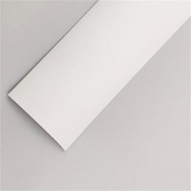 Imagem de Tiras de cobertura de piso autoadesivas de 1 m, tira de transição de piso, barras de limite, tiras de união de piso de perfil de transição, tira divisória de porta (branca, 50 mm/2 polegadas (W))