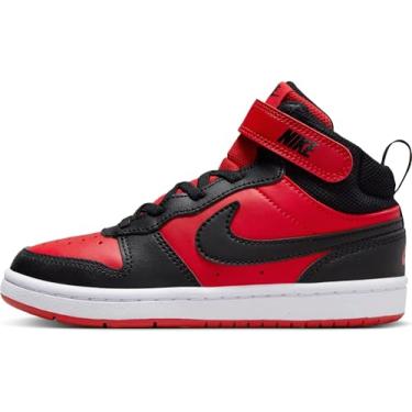 Imagem de NIKE Tênis masculino Court Borough Mid 2 Ps, University Red Black White, 12.5 UK Child