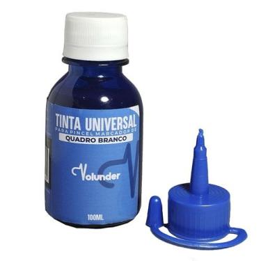 Imagem de Tinta Pincel Marcador Quadro Branco 100 ml Volunder, Azul
