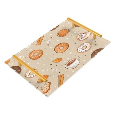 Imagem de xigua Bandeja de banheiro de abóboras de outono com alças bandeja de servir antiderrapante para mesa de centro, organizador de bancada de cabeceira bandeja de decoração de acrílico para decoração de