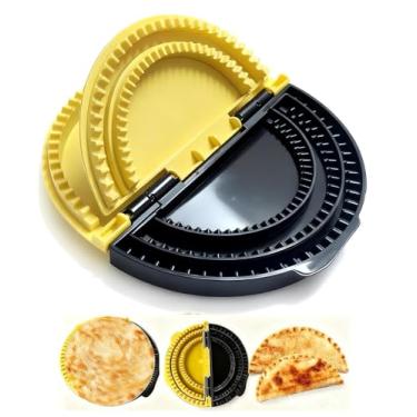 Imagem de FKKWUOT Selador de tortilha 3 em 1, selador de tortilha e crimpador para envoltórios de 16, 25 cm, fácil de limpar, faça tacos selados, burritos, sanduíches, bolinhos