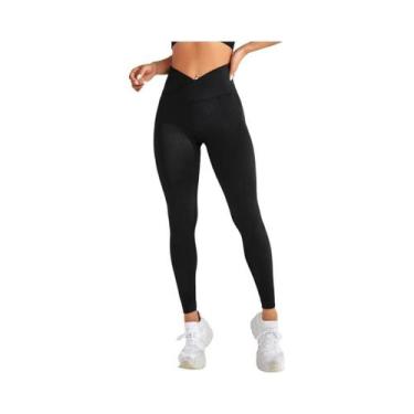 Imagem de Leggings Esportivas Femininas De Cintura Alta, Calças De Yoga Sem Cost