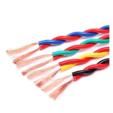 Imagem de Equipamento de comunicação fio par trançado 1 metro cabo RVS 20AWG 18AWG 17AWG 15AWG 13AWG 11AWG núcleo de cobre puro fio macio par trançado cabo de fibra ótica de 2 núcleos (2C 15AWG.1.5 quadrado)