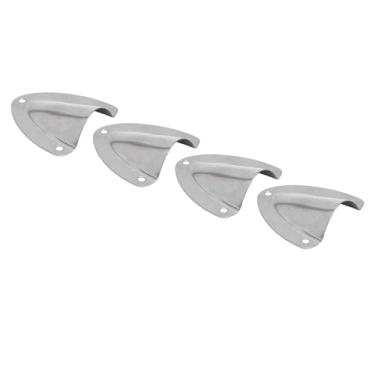 Imagem de Aramox 4 Pçs Capa de Fio Marinho Capa do Ventilador Cabo Marinho Aço Inoxidável Clamshell Ventilação Escudo à Prova Respingo Estrutura de Uma Peça para Barcos Iate Rvs