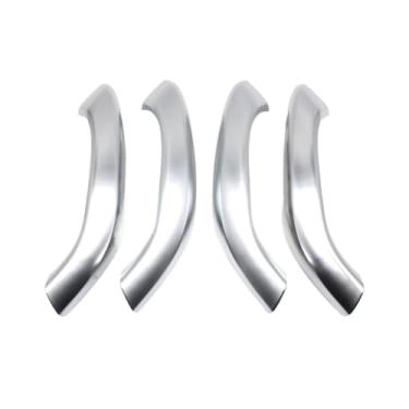 Imagem de 2/4 pçs porta interior esquerda direita puxar alça exterior capa guarnição substituição compatível com bmw x1 x2 f48 f49 f39 2016 2017 2018 2019 2020(Chrome 4PCS Set)