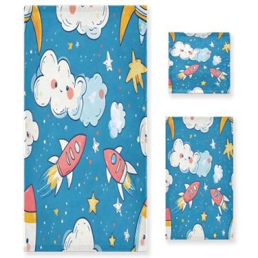 Imagem de xigua Conjunto de toalhas de banheiro de personagens de desenhos animados, toalha de banho macia absorvente de 3 peças, toalha de mão, toalhas decorativas para banheiro, academia, hotel, praia