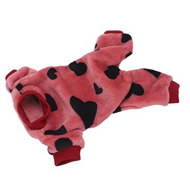 Imagem de Generic Roupas de Inverno para Cães Fofos para Animais de Estimação Macacão de Pelúcia Macio Pijamas Aconchegantes para Cães Pequenos, Adequado para Adereços de Fotos de Viagens de Sono, Material de