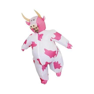 Imagem de Fantasia Inflável De Vaca Assustadora Para Adultos Para Festas De Hall