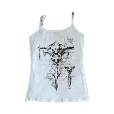 Imagem de Camiseta Feminina Y2K Coreana Slim Fit Para Primavera E Verão, Top Ret