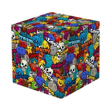Imagem de Cubo Mágico 3x3x3 Com Grafite De Caveira, Impressão UV, Profissional, 