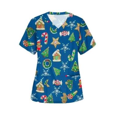 Imagem de Uniforme De Enfermeira Veterinária De Verão Com Estampa De Desenho Ani