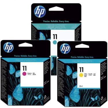 Imagem de Cartucho Hp 11 C4836a C4837a C4838a Cp1700 10ps 20ps K8503 Kit