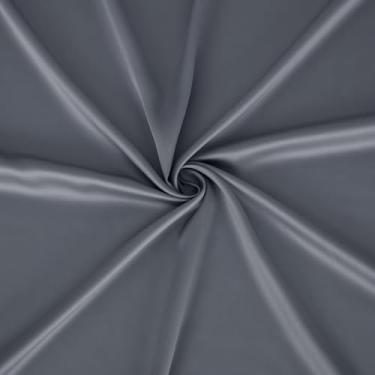 Imagem de VACVELT Tecido de algodão Tencel por jarda, 2 jardas x 238 cm de largura, tecido de pano cinza escuro macio e refrescante para vestidos, confecção de roupas, costura, acolchoamento, artesanato DIY