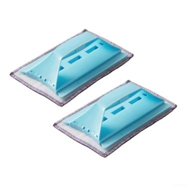 Imagem de 2 ferramentas de limpeza de vidro, escova de limpeza de ranhuras, para limpar peitoris de janelas e trilhos de janela, ferramenta de costura e ranhura de janela doméstica, azul