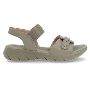 Imagem de Sandália Usaflex Plataforma Em Couro Ajustável Confortável-Feminino