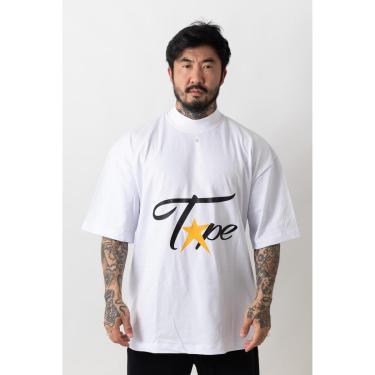 Imagem de Camiseta Oversized Gola Alta Superstarr Branco-Unissex