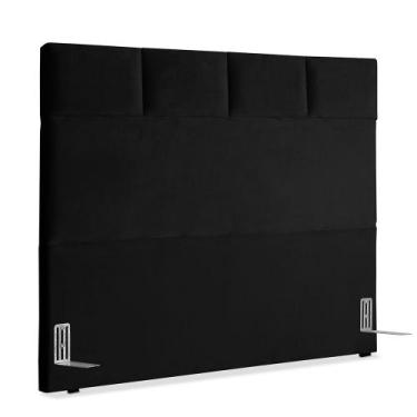 Imagem de Cabeceira de Cama Box Viúva 128 cm Marjorie Inspire House Suede Veludo