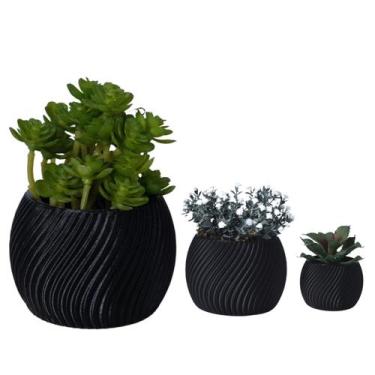 Imagem de Trio Cachepot Boleado - Adornos - Galanta, Preto