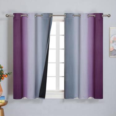 Imagem de Cortinas Blackout Estelar Textiler Morado/Gris 115x114cm 2 Paneles