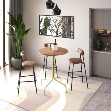 Imagem de Mesa Bistrô Soho 80cm Est.Champanhe - Metalig