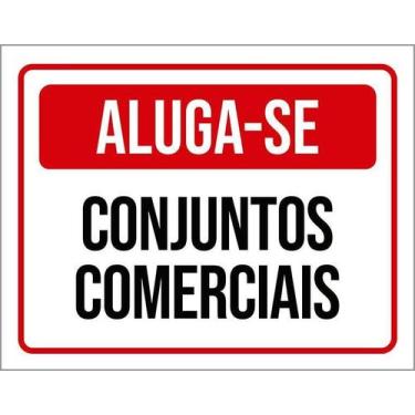 Imagem de Placa Acm Aluga-Se Conjuntos Comerciais 18X23 - Sinalizo